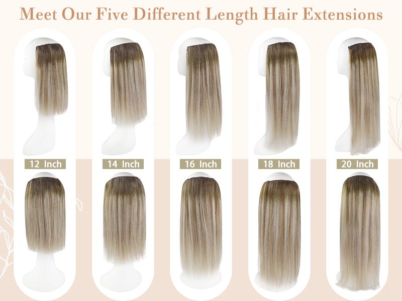 Full Shine Wire Weft Hair Extensions Human Hair Invisible Fishing Wire Adjustable #TikTokShopBlackFriday