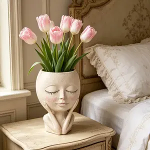 Resin Decorative Flower Pot, High-Quality Eco-Friendly Resin, Versatile Home Office Commercial Decoration, Perfect Gift for All Occasions