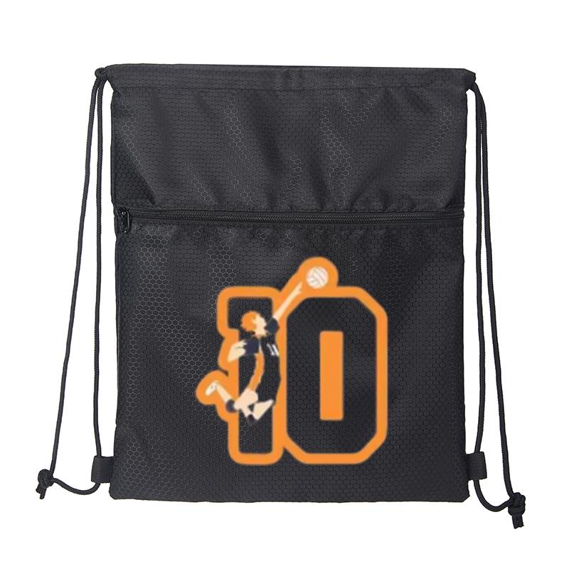 Volleyball Player Jumping with Ball Number 10 Sports Drawstring Bag Durable Lightweight Backpack Suitable for Outdoor Sports Travel Gym Use Teens and Adults Perfect Gift for Sports Day Christmas Birthday and Special Occasions