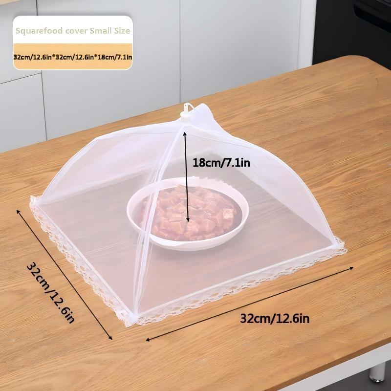 New Bestselling Insect-Proof Food Cover, Outdoor Picnic Dustproof Mesh Folding Square Lid, Home Use Vegetable Protector