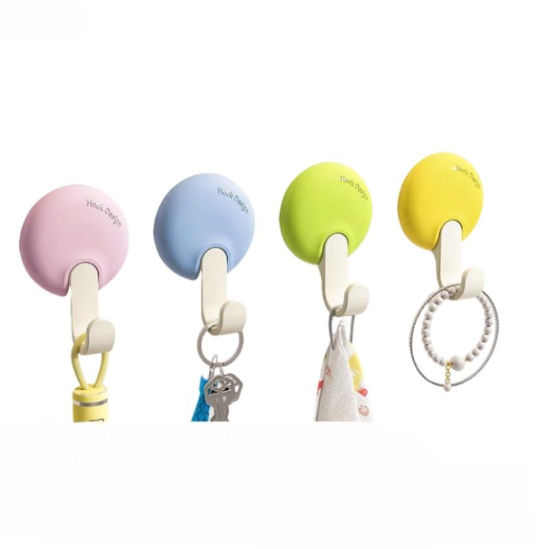 Multi-Functional Home Hook, Strong Adhesive Wall Mount, No Drill Bathroom Hook, Invisible Sticky Hook, Space-Saving Organizer