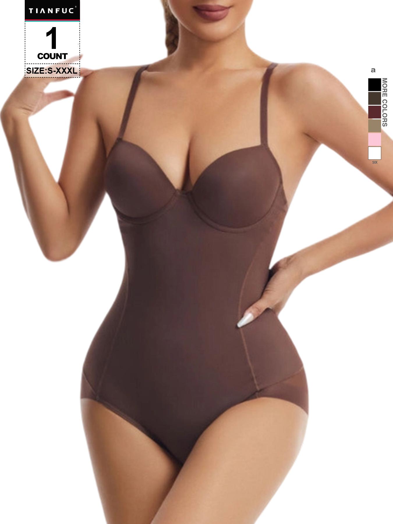 Women's Solid Color Seamless Tummy Tuck Underwear Bodysuit, Casual Comfy Breathable Shaper, Women's Shapewear for Daily Wear