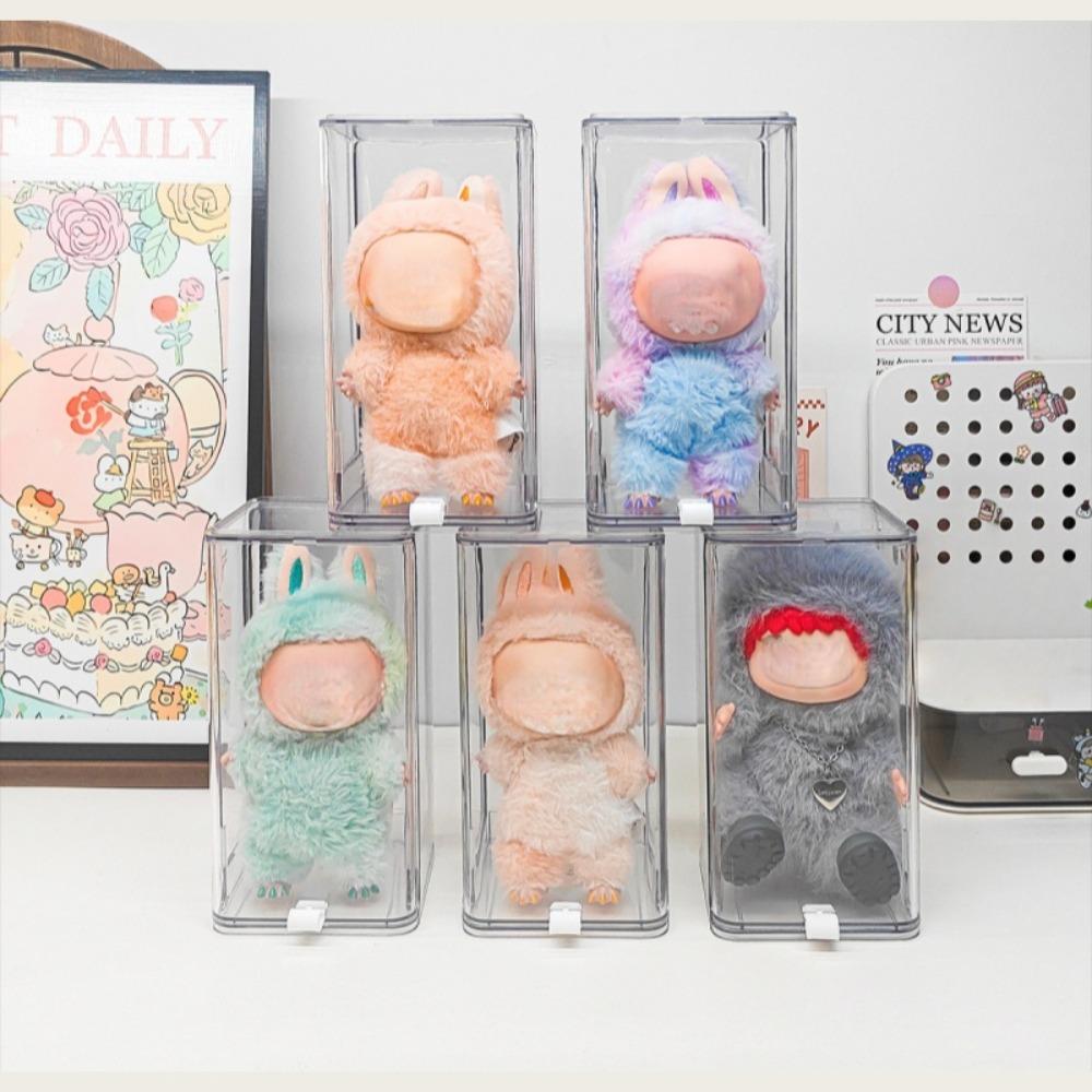 Large Transparent Pull-Out Display Case - Clear Collectible Storage Box, Suitable for Action Figures, Dolls, Boba. Dustproof Design - Ideal for Home, Office or Store Display, Elegant Appearance.