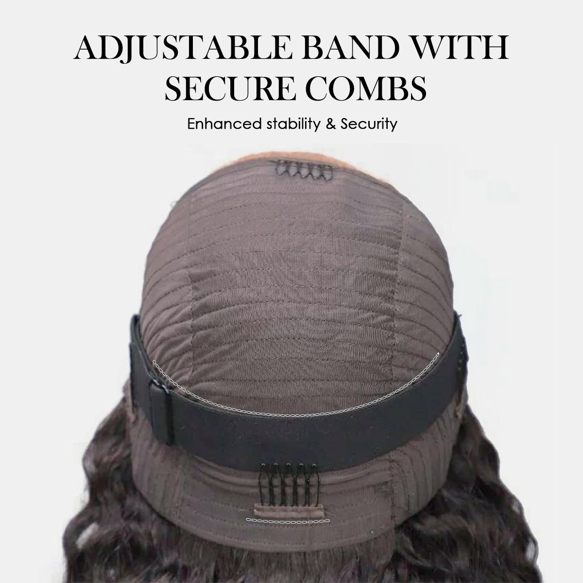 Pizazz Hair 1B/27 Highlight Body Wave Lace Front Wigs 8x5 Glueless HD Transparent Lace Frontal Wigs for Women Honey Blonde Ombre Lace Front Wig Human Hair Body Wave 220% Density