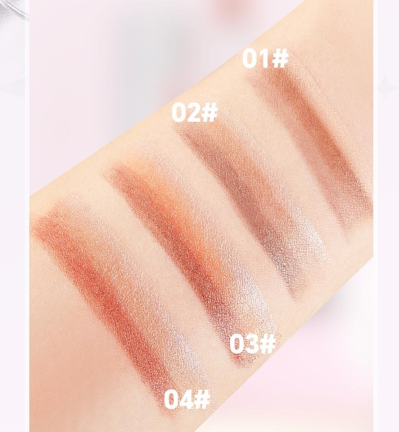 Three-Color Gradient Eyeshadow Stick, Matte Finish, Waterproof, Long-Lasting, Neutral Shades, Easy Application, Perfect for All Skin Types