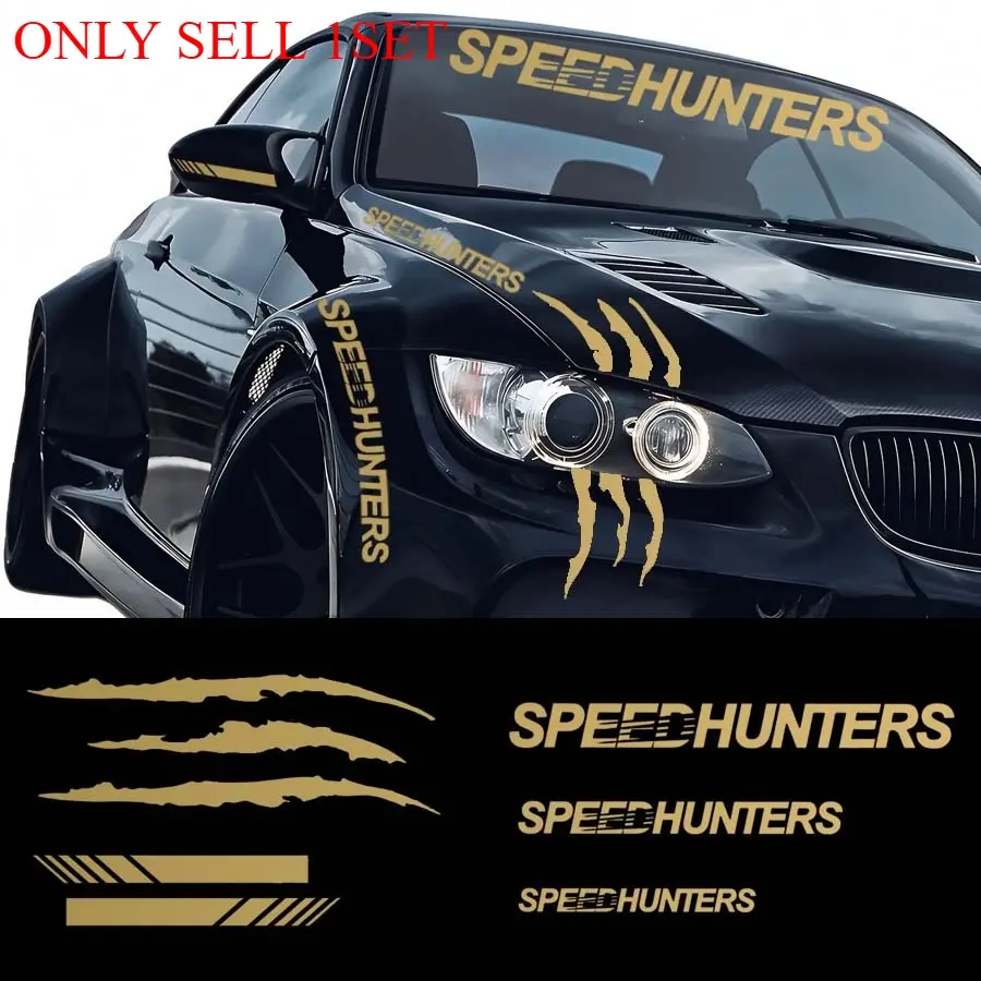 A set of SPEEDHUNTERS sports-style car stickers, Car Decals, waterproof and sun-proof, won’t fade. Great for creative decoration on car lights, windshields, mirrors, and fender brows, perfect for car modification enthusiasts.