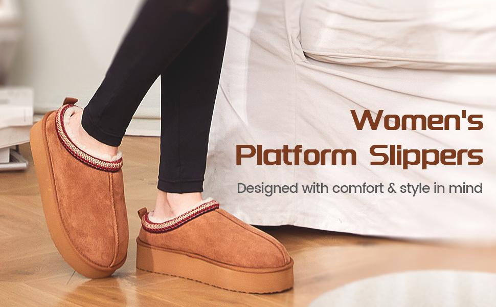 Fur Boots Platform Slippers For Women Fluffy Boots Mini Boots Fuzzy Boots Slippers For Women Outdoor and Indoor Snow Shoes For Women Winter Shoes Women