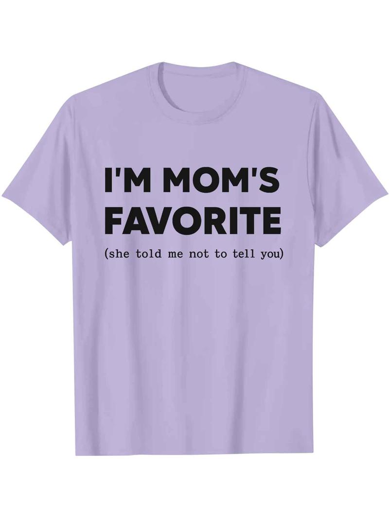Funny Moms Favorite Son Daughter I'm Mom's Favorite T-Shirt Golf Gift for Men and Women Summer Wear