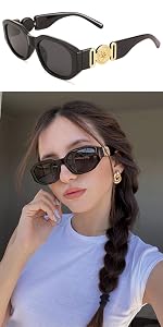COASION Wrap Around Sunglasses for Women Trendy Rimless Futuristic Shades Y2k Shield Flat Top Fashion Eyeglasses
