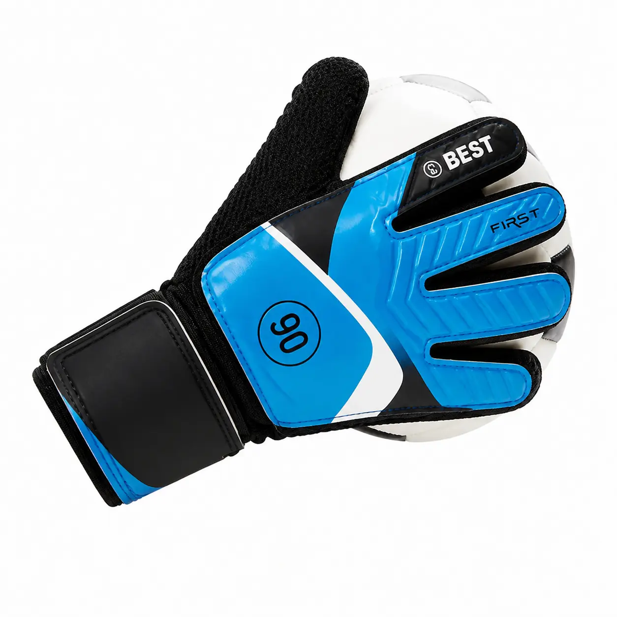 Premium Youth Soccer Goalkeeper Gloves with Enhanced Latex Palm, Non-Slip Finger Support, Adjustable Hook-and-Loop Wrist Closure, and Durable Wear-Resistant Construction for Training and Match Play