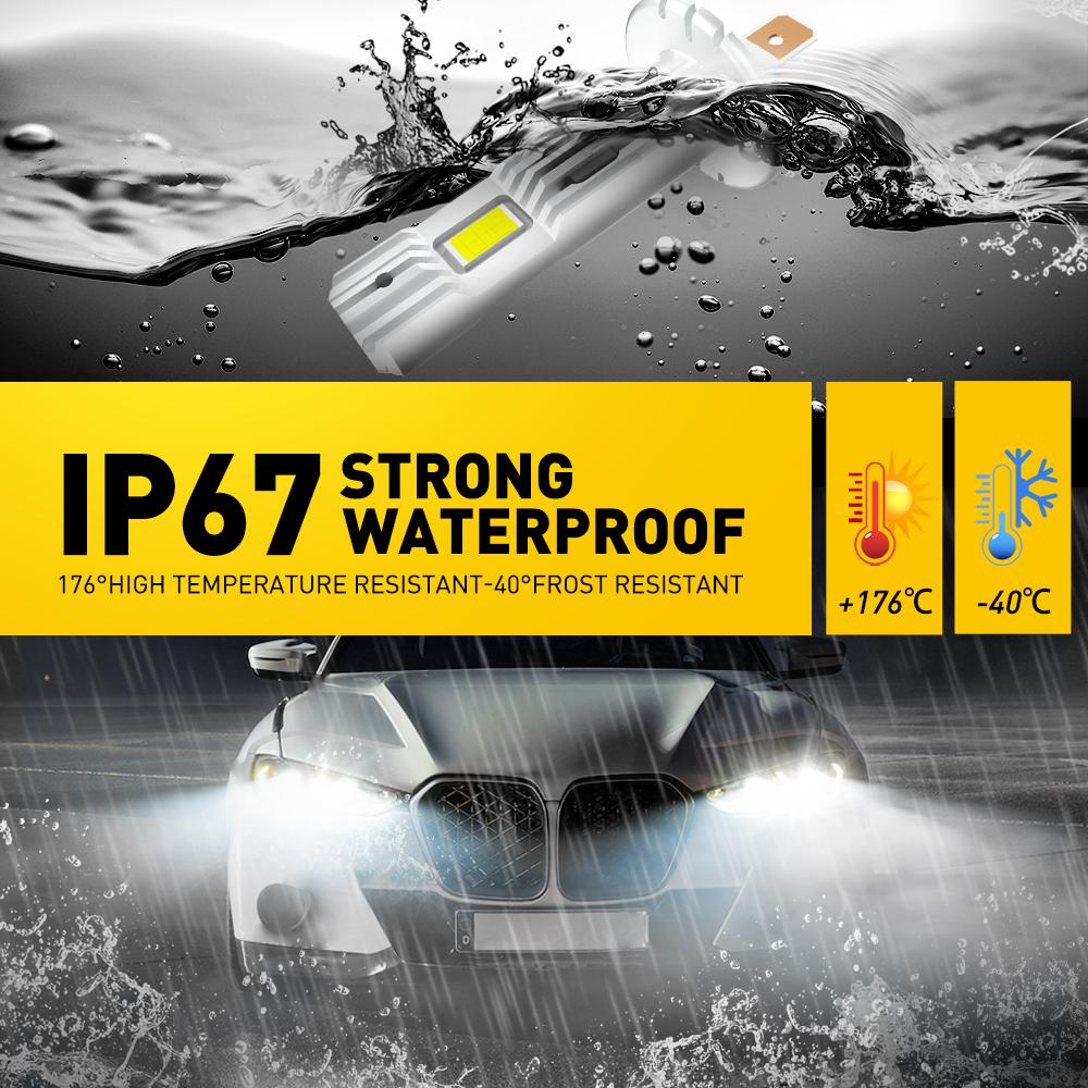 AUXITO H1 6500K LED Headlight Bulbs 10000LM 100W Kit Hi/Low Beam Super Bright GF