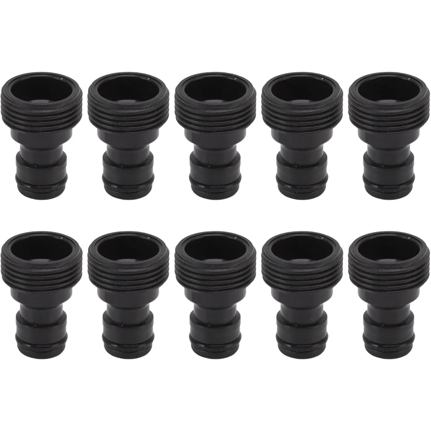 Garden Hose Quick Connector Nipple, 10 count Garden Hose Adapter G3/4 Male Thread Plastic Hose Fitting for Sprinkler  Nozzle
