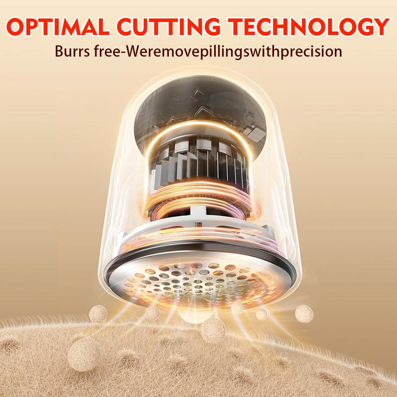 Electric Lint Remover with Brush, Portable Rechargeable Household Fabric Shaver, 3-Speed Sweater Shaver for Fast Lint Removal, Durable for Socks, Coats & Bedding