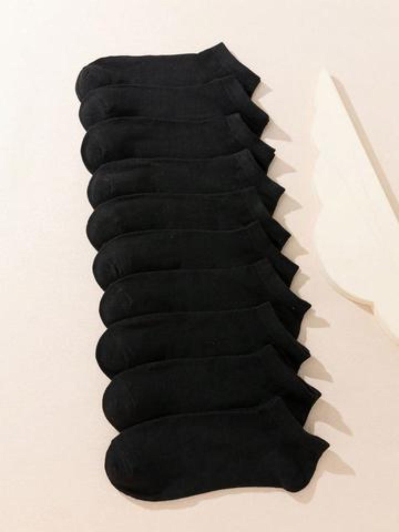 10 Pairs Men's Short Socks, Unisex Solid Color Casual Comfortable Summer Sports Socks, Soft Skin-Friendly Low Top Ankle Socks