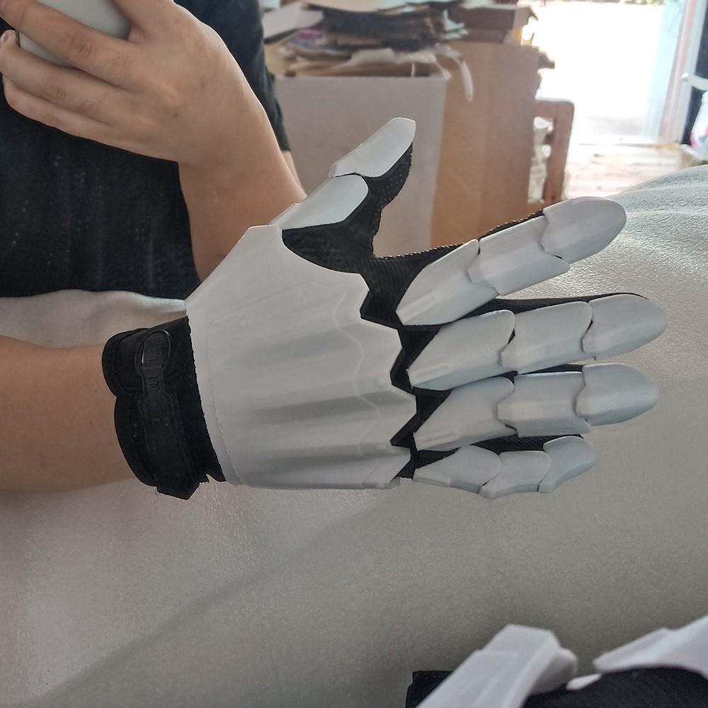 3D Printed Punk Mechanical Gloves, Futuristic Gothic Wearable Hand Armor, Neutral Tech Style Role Play Exoskeleton Gear