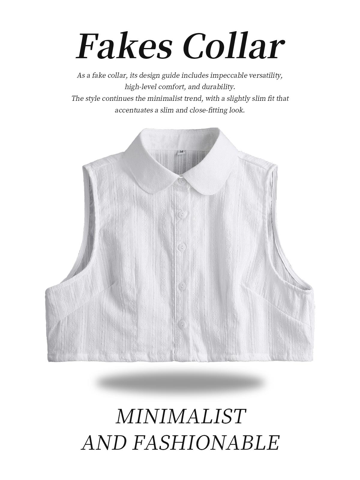 Ladies' decorative fakes collar with a pure cotton round collar is available in various size specifications, including M, L, XL and 2XL. It can be paired with all kinds of coats and is suitable for wearing on various daily occasions.