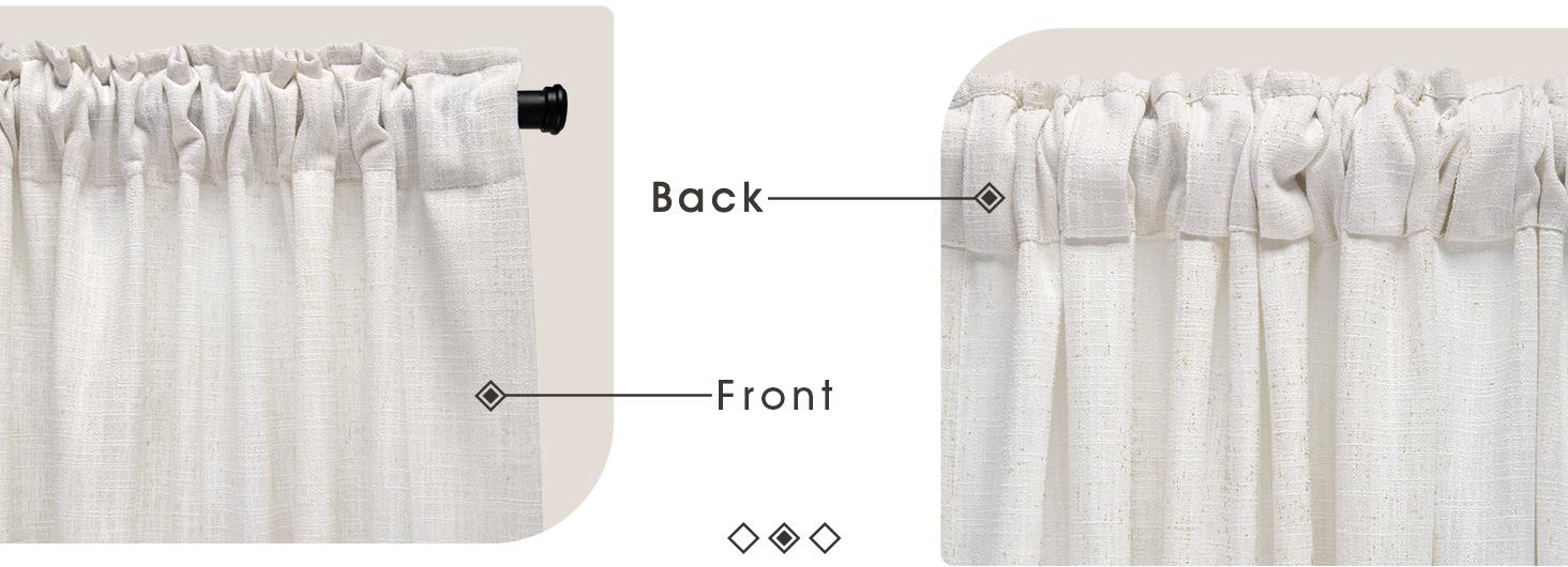 Inovaday 2pcs Linen Curtains for Living Room Bedroom, Unlined Curtains Drapes Back Tab Semi Sheer Privacy Curtains, Light Filtering Farmhouse Outdoorfun Inovaday 2pcs Linen Curtains for Living Room Bedroom, Unlined Curtains Drapes Back Tab Semi Sheer Privacy Curtains, Light Filtering Farmhouse Outdoorfun