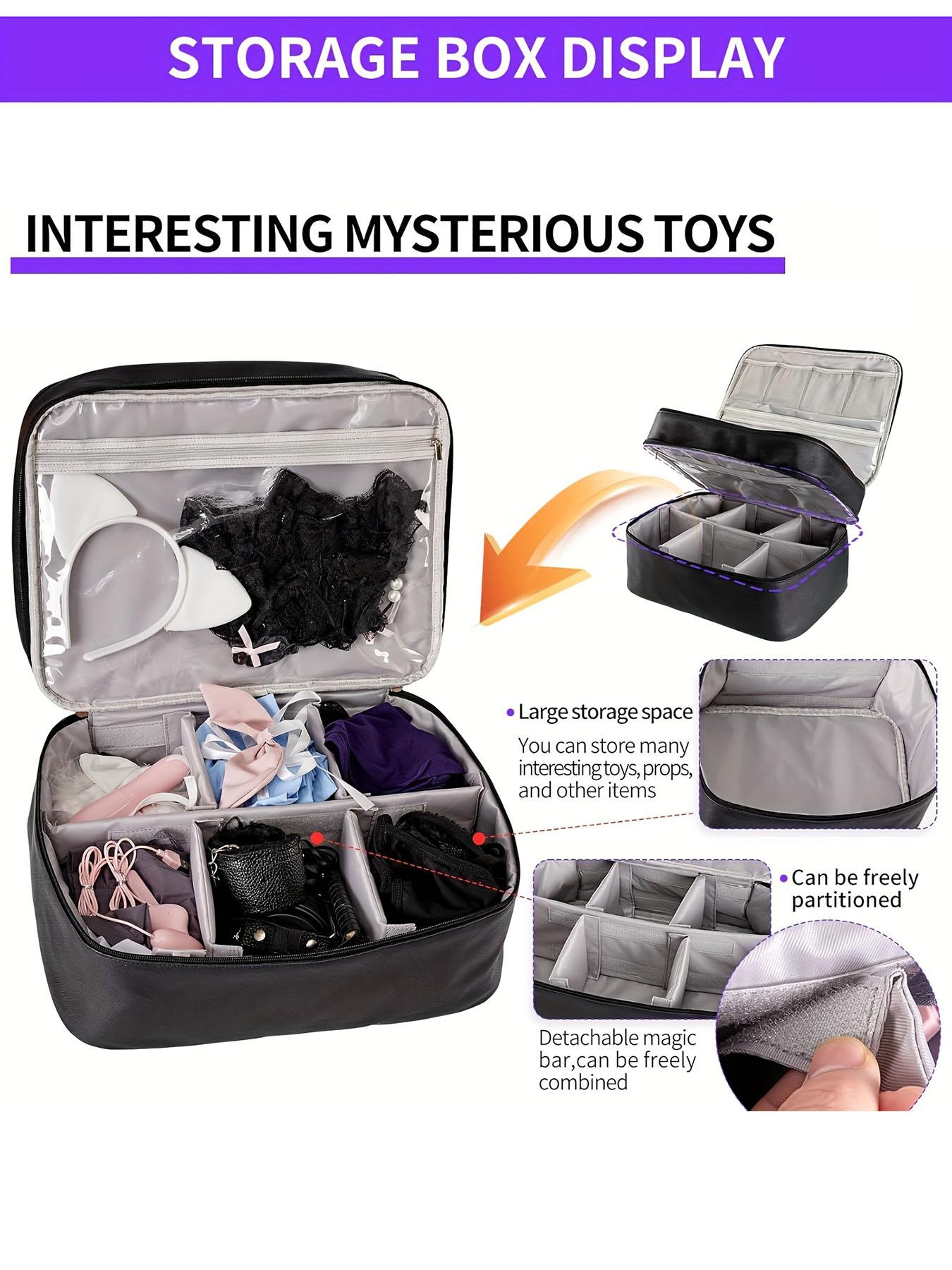 Lockable Adult Toy Storage Bag, Dual-Layer Large Capacity, Travel Underwear Organizer, Personal Privacy Protect Essential, Space Saving Bags