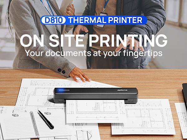 Inkless Portable Printer – Wireless Bluetooth Thermal Printer for Travel & Mobile Use, Compatible with iOS, Android, Laptop, Supports 8.5"x11" US Letter & A4 Paper, No Ink Needed deal for Office & Home