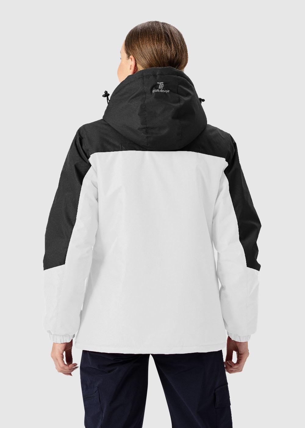 TBMPOY Women's Waterproof Ski Jacket Warm Winter Snow Coat Mountain Windbreaker Hooded Raincoat Jacket