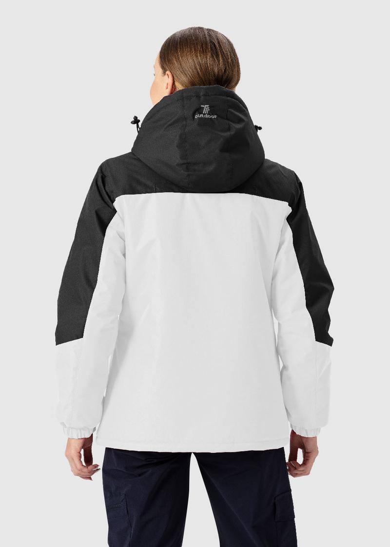 TBMPOY Women's Waterproof Ski Jacket Warm Winter Snow Coat Mountain Windbreaker Hooded Raincoat Jacket