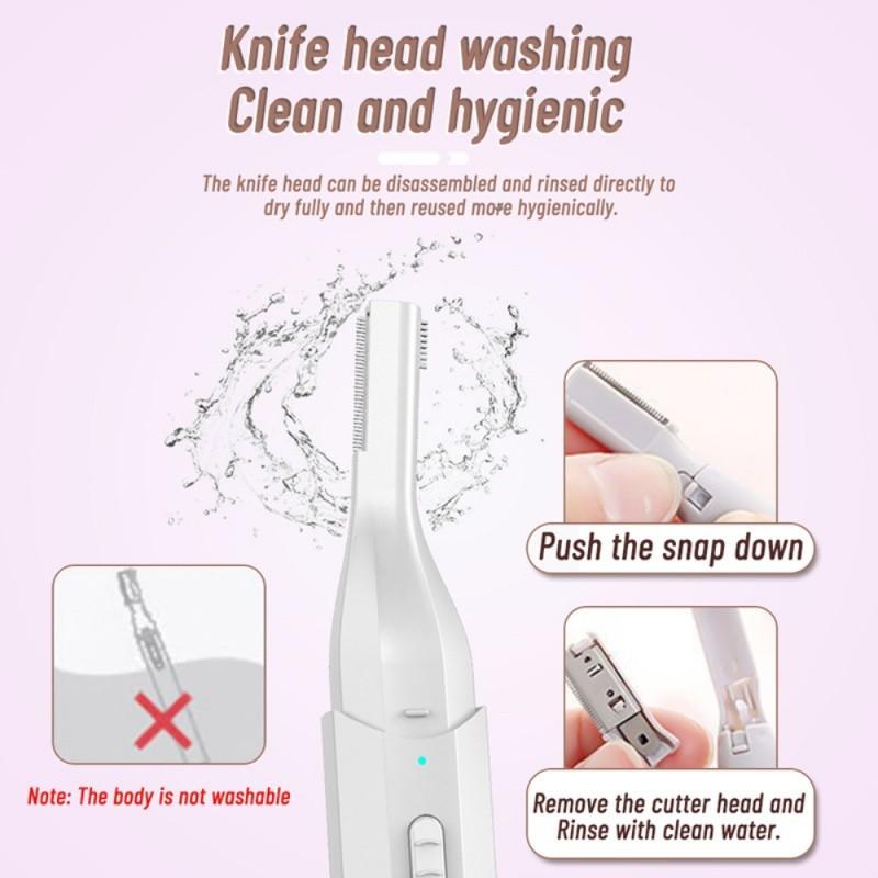 Lady's eyebrow trimming razor, electric eyebrow shaver, eyebrow shaping device, safe hair removal tool, comfortable design suitable for smooth skin, suitable for daily use, portable eyebrow trimming device, festive beauty gift