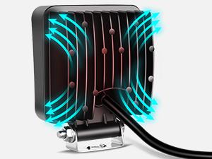 Nilight LED Pod Lights LED Tractor Lights Square LED Work Light 2PCS 4 Inch 48W Flood LED Light Bar LED Fog Light Driving Light for Truck Off-Road Vehicles ATV UTV Boat dealsforyoudays