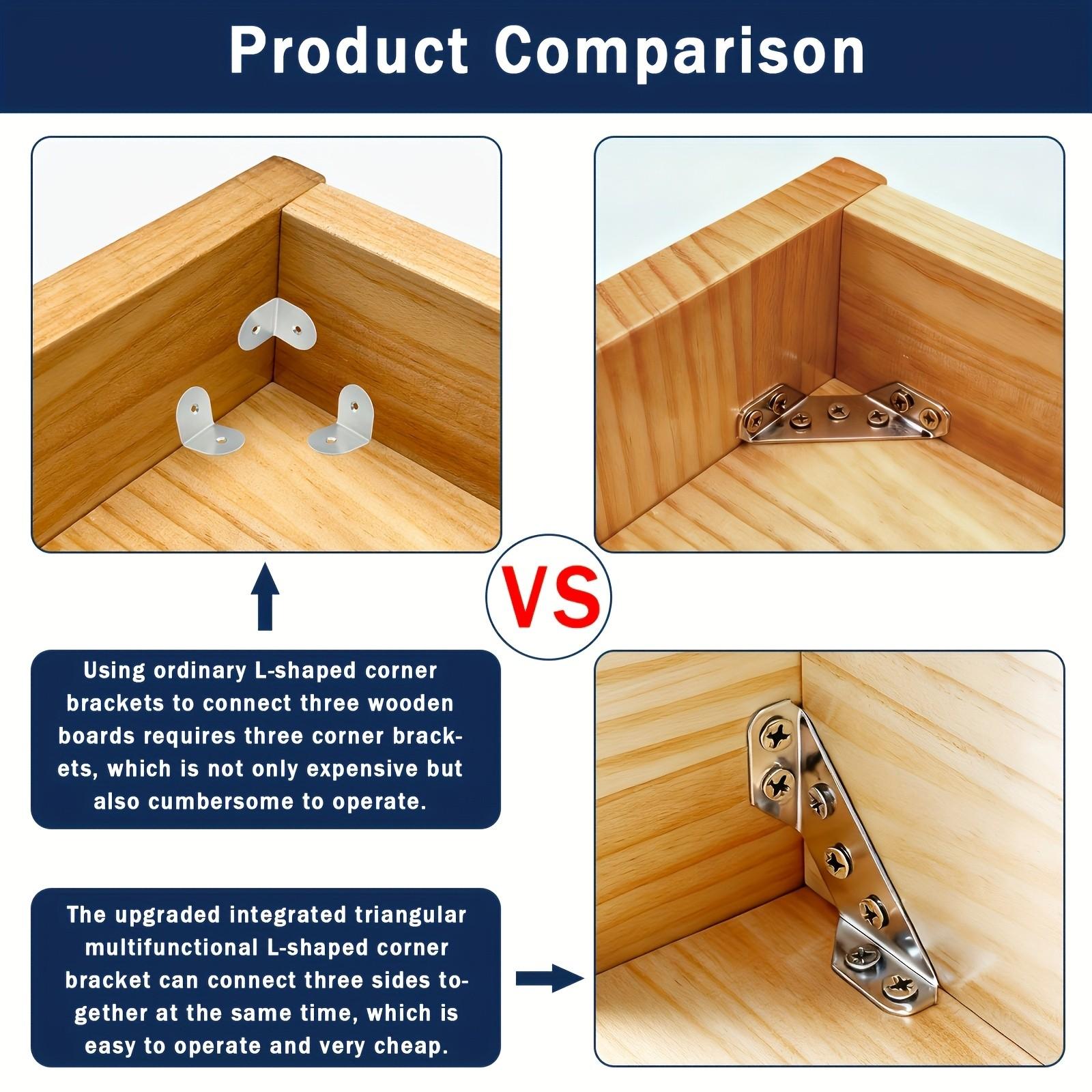 20pcs Multi-Functional Corner Brace Stands, Furniture Shelf Reinforcement, Indoor & Outdoor Use, Durable Support Brackets