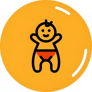 Friendly mother and baby