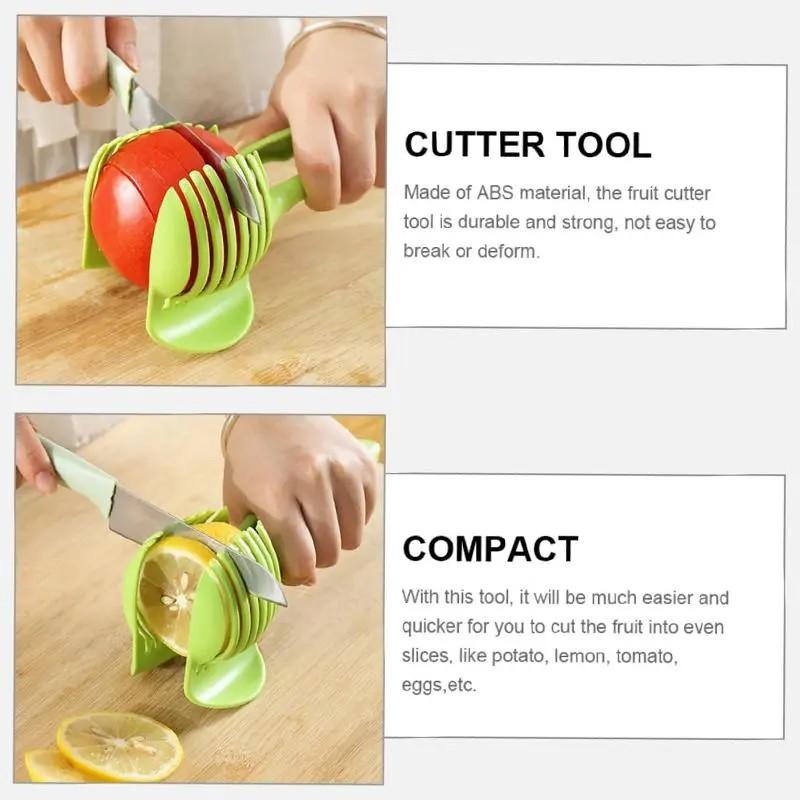 🍋 Slice Citrus Fast｜Multi-Function Fruit & Tomato Slicer Clip for Kitchen Prep Utensils Veggie Slicer Fruit Vegetable Slicer Multifunctional Kitchen Slicer