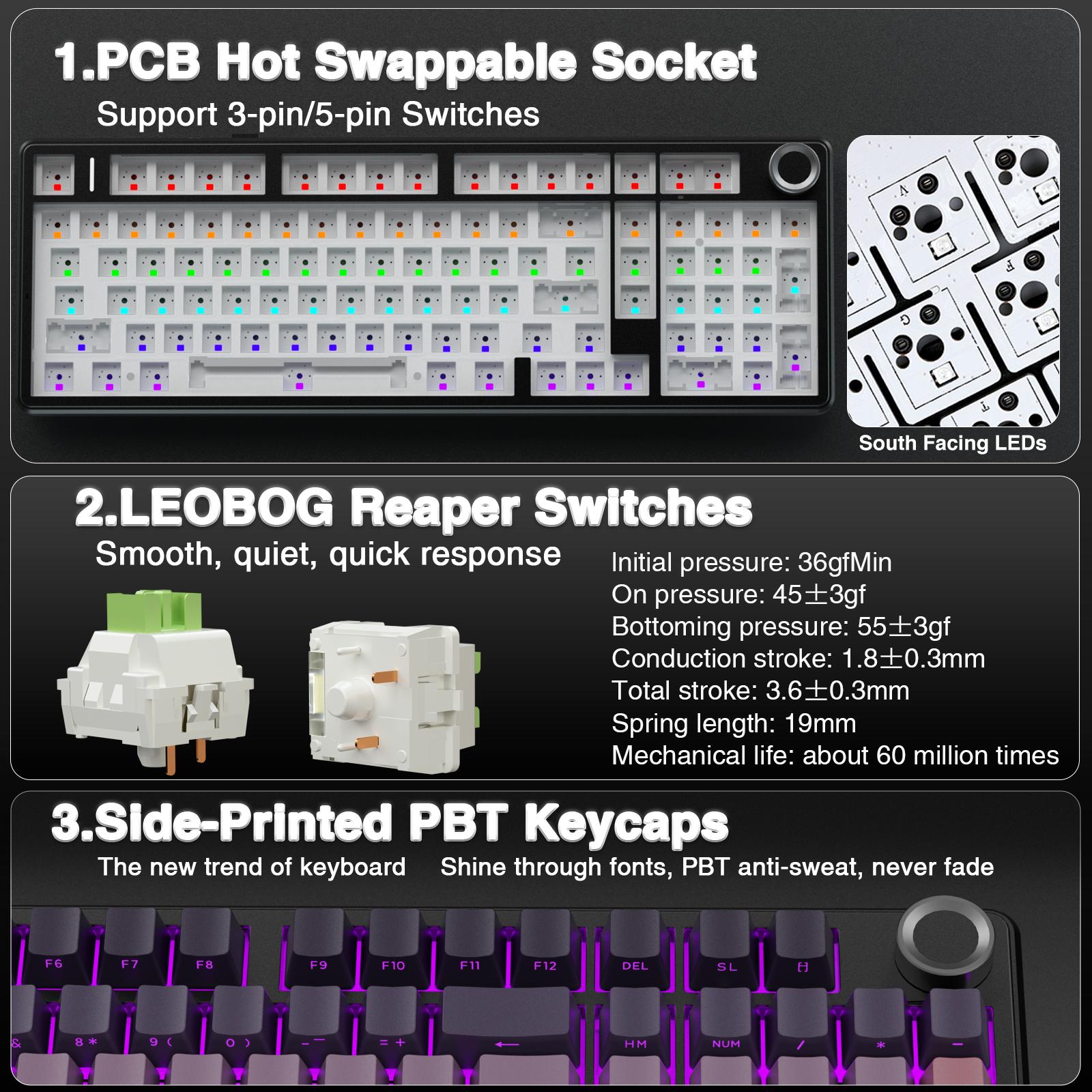 AULA F99 Pro Creamy Wireless Mechanical Gaming Keyboard with Knob Control, keyboard,Tri-Mode BT5.0/USB-C/2.4GHz Hot Swappable Custom Keyboard,Pre-lubed Linear Switches,Gasket Structure,RGB Backlit Computer PC accessories TikTokShopfalldealsforyou AULA F99 Pro Creamy Wireless Mechanical Gaming Keyboard with Knob Control, keyboard,Tri-Mode BT5.0/USB-C/2.4GHz Hot Swappable Custom Keyboard,Pre-lubed Linear Switches,Gasket Structure,RGB Backlit Computer PC accessories TikTokShopfalldealsforyou