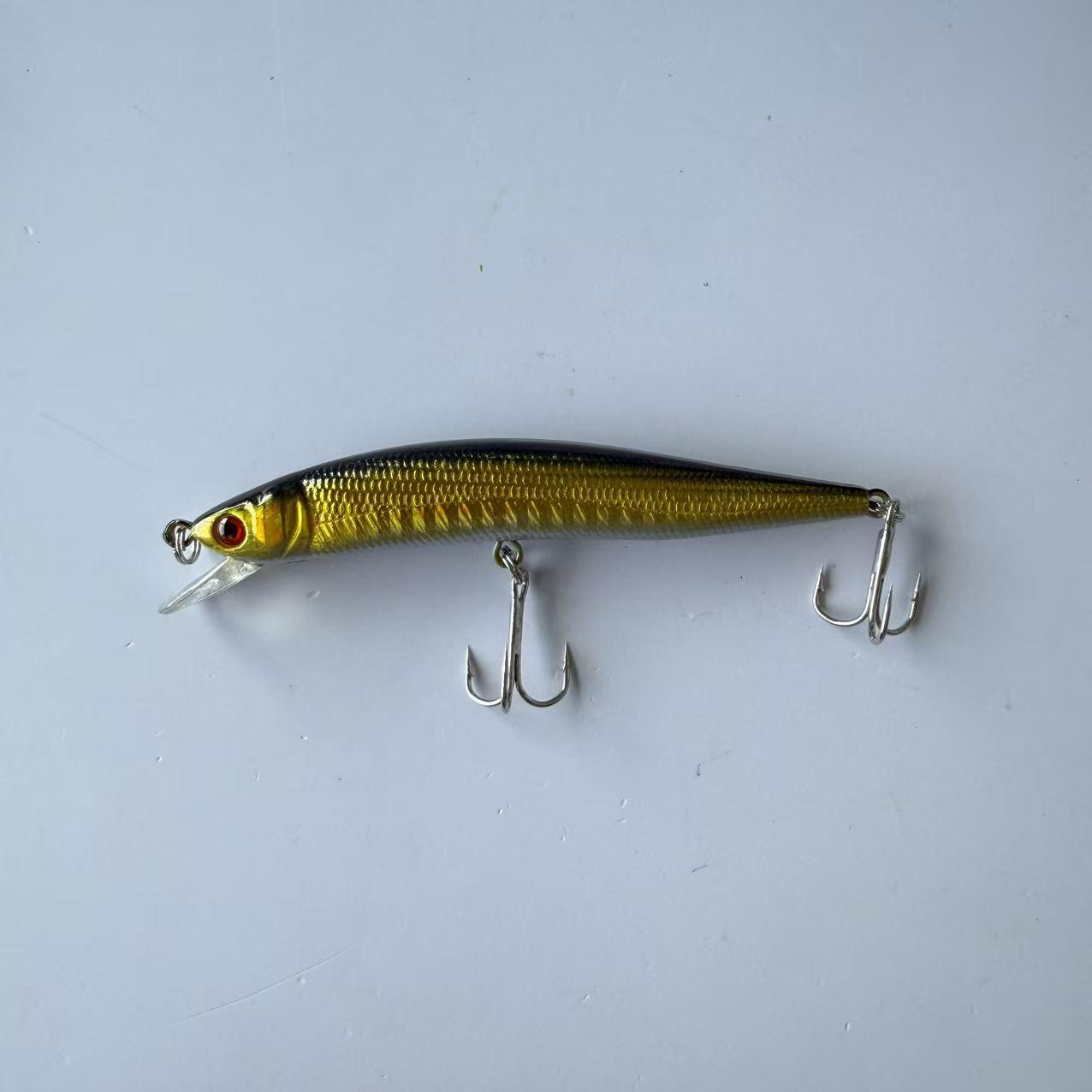 Large brand replica, popular, 1pcs, Luya bait curved belly Mino far throw water surface strap sound bead hot stamping mouth bass bait, suitable for freshwater and seawater fishing accessories fishing gear supplies