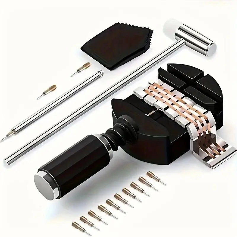 16pcs Watch Link Removal & Band Sizing Tool Kit Strap Adjuster Watch Bracelet Link Pin Tool Remover Watchmaker Repair Kits