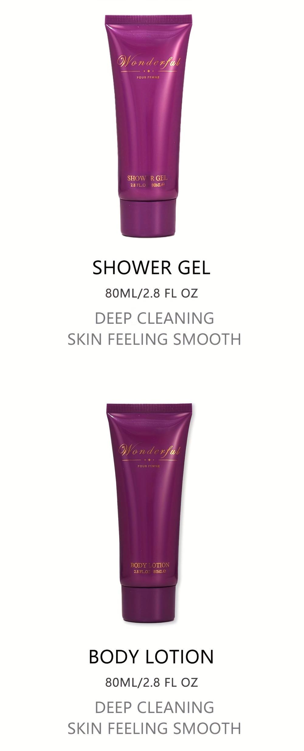 Bath and Body Gift Set for Women & Girls 1.7fl.oz Eau de Parfum Spray 2.8fl.oz Shower Gel 2.8fl.oz Body Lotion Women's Fragrance Sets POUCH Gift for Women Body Care Travel Set for Birthday Christmas New Year Gifts