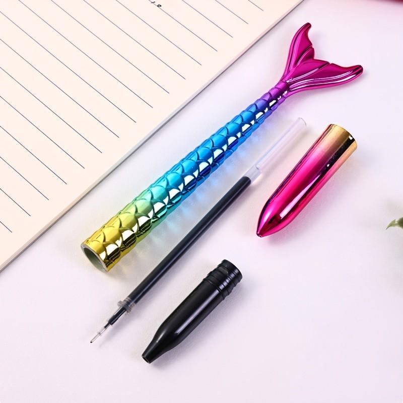 3-Pack Creative Stationery Mermaid Tail Gel Pens, Christmas Colorful Dream Pen, School & Office Use, Students & Adults 14+