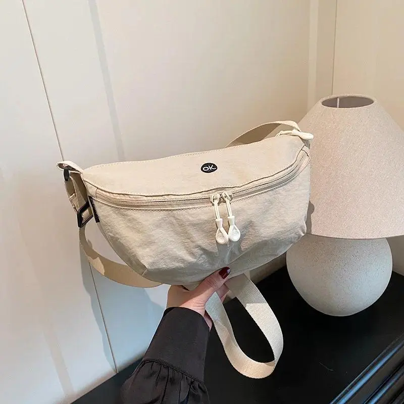 Soft Shoulder Cloth Bag Women's Bag Crossbody Bag Mobile Phone Cosmetics Fashionable Shoulder Bag Dumpling Bag Birthday Gift