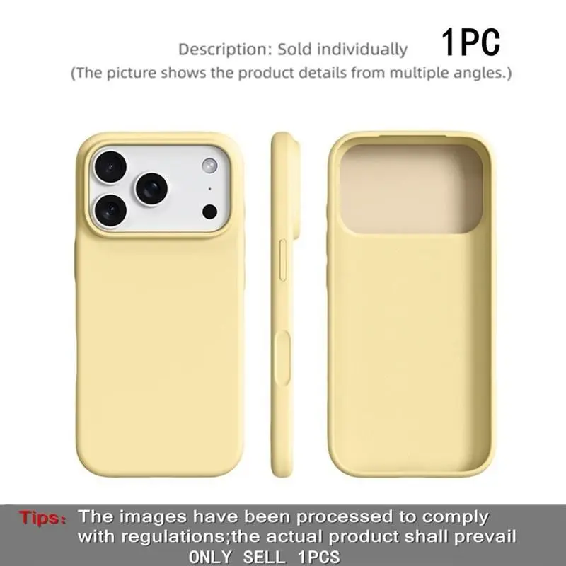 1 piece BASE MORE COVER ultra-thin liquid silicone iPhone case, Silicone Cellphone Casing, Soft touch feel, soft edge wrapping, matte soft shell case, Skin-like texture, Naked phone case, Suitable for Apple iPhone 18 Pro Max/17/16/15/14/13 Plus
