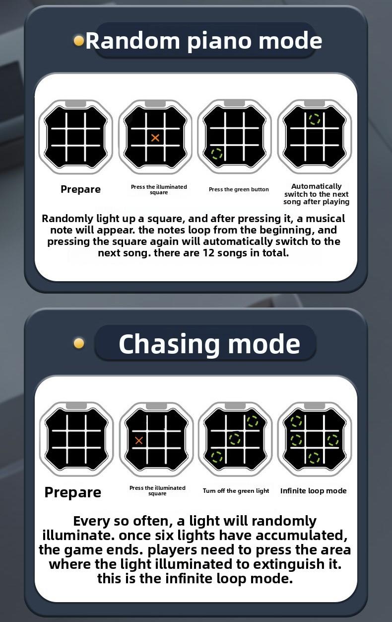 New Smart Tic-Tac-Toe, Children's Educational Multi-Mode Toy, Board Game Handheld Electronic Game Console, Logic Thinking Training Parent-Child Interactive Toy, Holiday Gift
