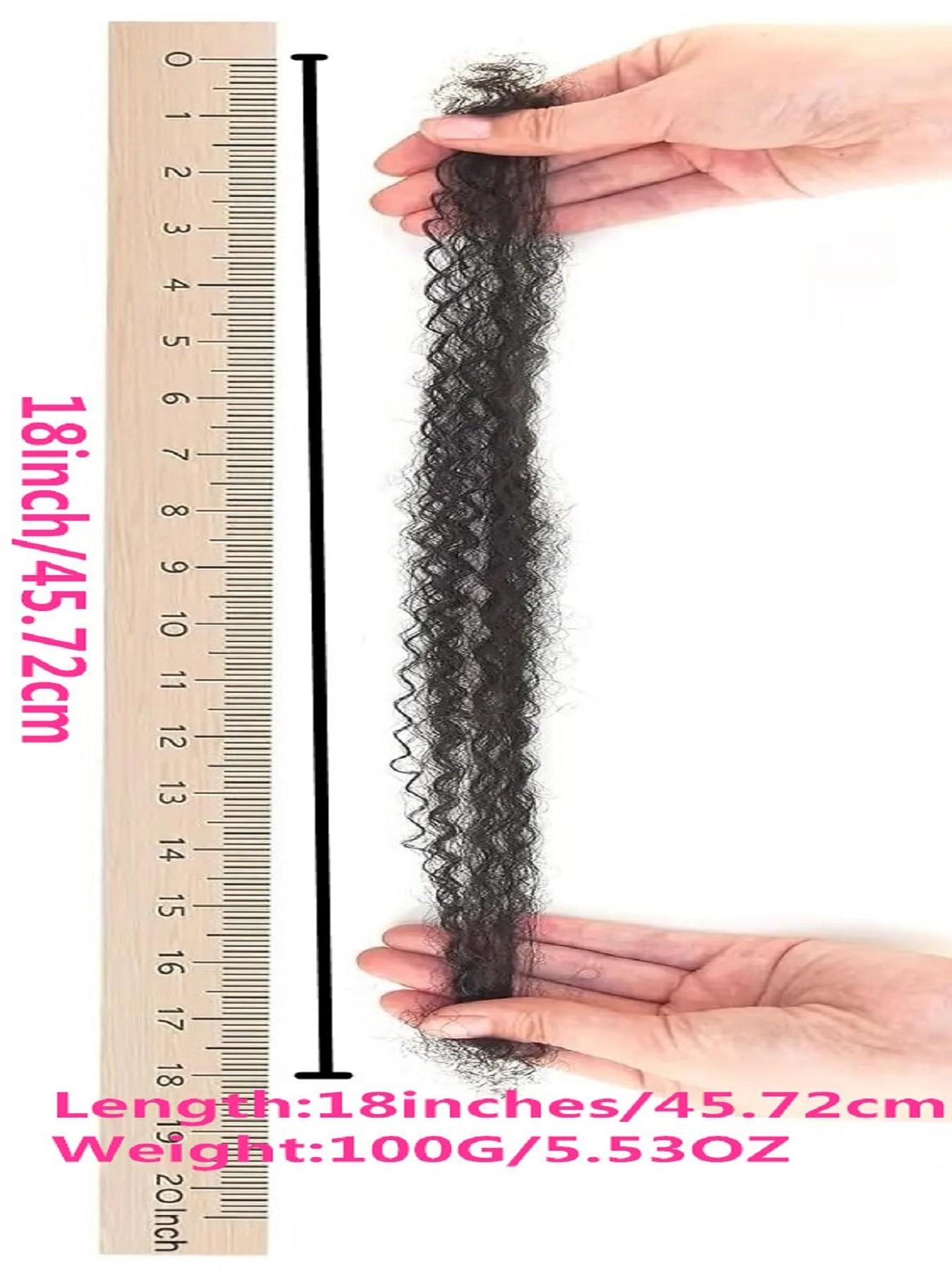 High-Quality 18-22 Inch African Curly Synthetic Hair, Soft and Bouncy, Ideal for Dreadlock Extensions, Braiding, and Styling