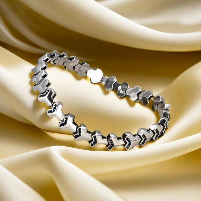 Full silver s999 bracelet Sterling Silver bracelet men's bracelet can be opened to wear for boyfriend's birthday holiday gift Silver weight 22 g /0.77 oz