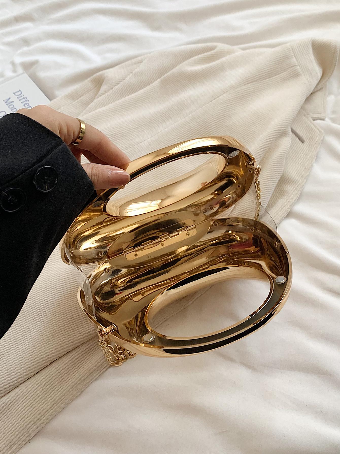 Women's Acrylic Box Bag, Fashionable Lipstick Coin Accessory Organizer Crossbody Bag, Elegant Party Chain Tb Purse