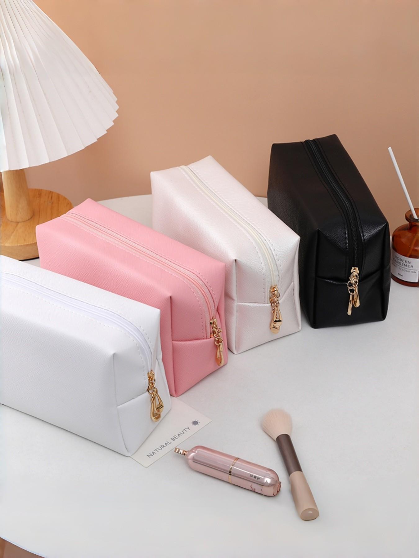 Portable Travel Makeup Bag, Large Capacity Waterproof PU Cosmetic Case, Cosmetics Organizer, Vacation Storage, Durable and Convenient Design