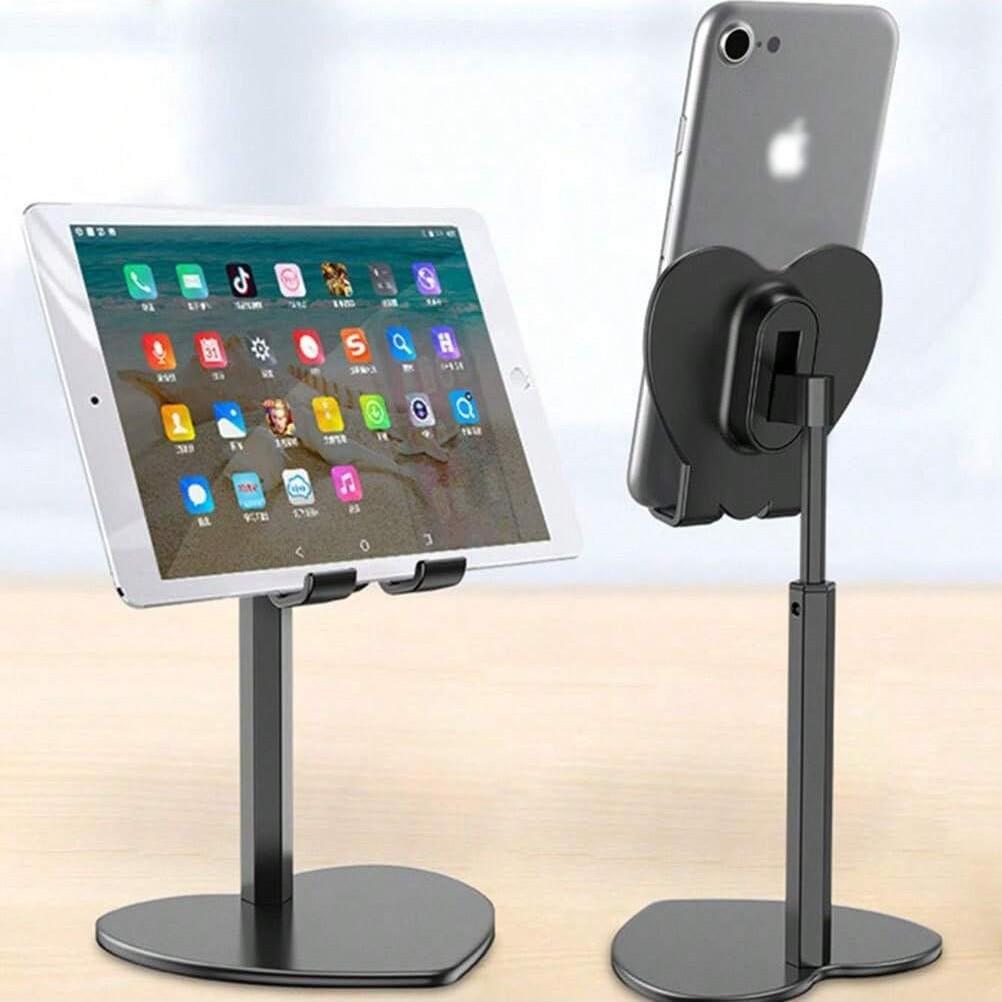 Adjustable Compact Mobile Stand with Cell Phone Clip and Phone Case, Perfect for Office Desks and Computer Accessories, Compatible with iPhone 16, Tablets 4-10 Inch