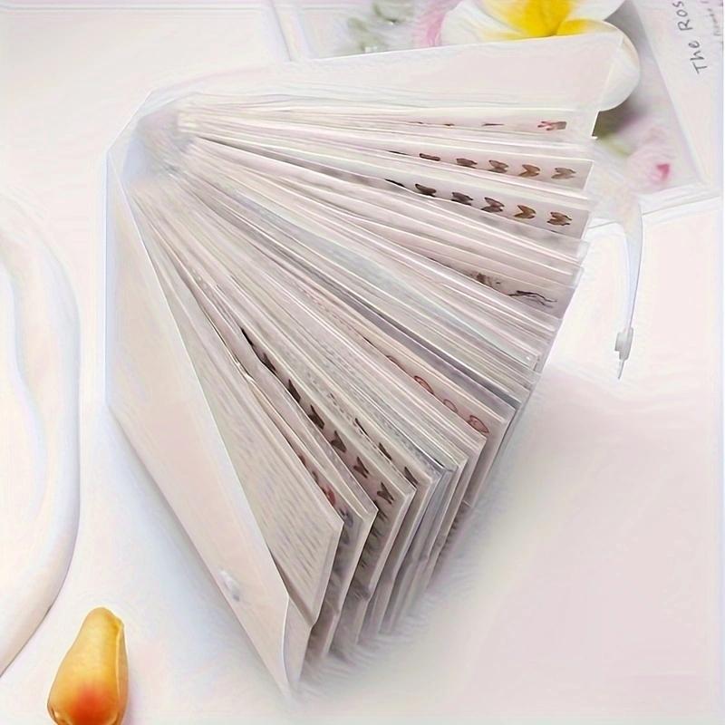 Nail Sticker Storage Book, 1 Count 80/120/160 Slot Nail Art Sticker Collection Book, Nail Tool Organizer Display Notebook