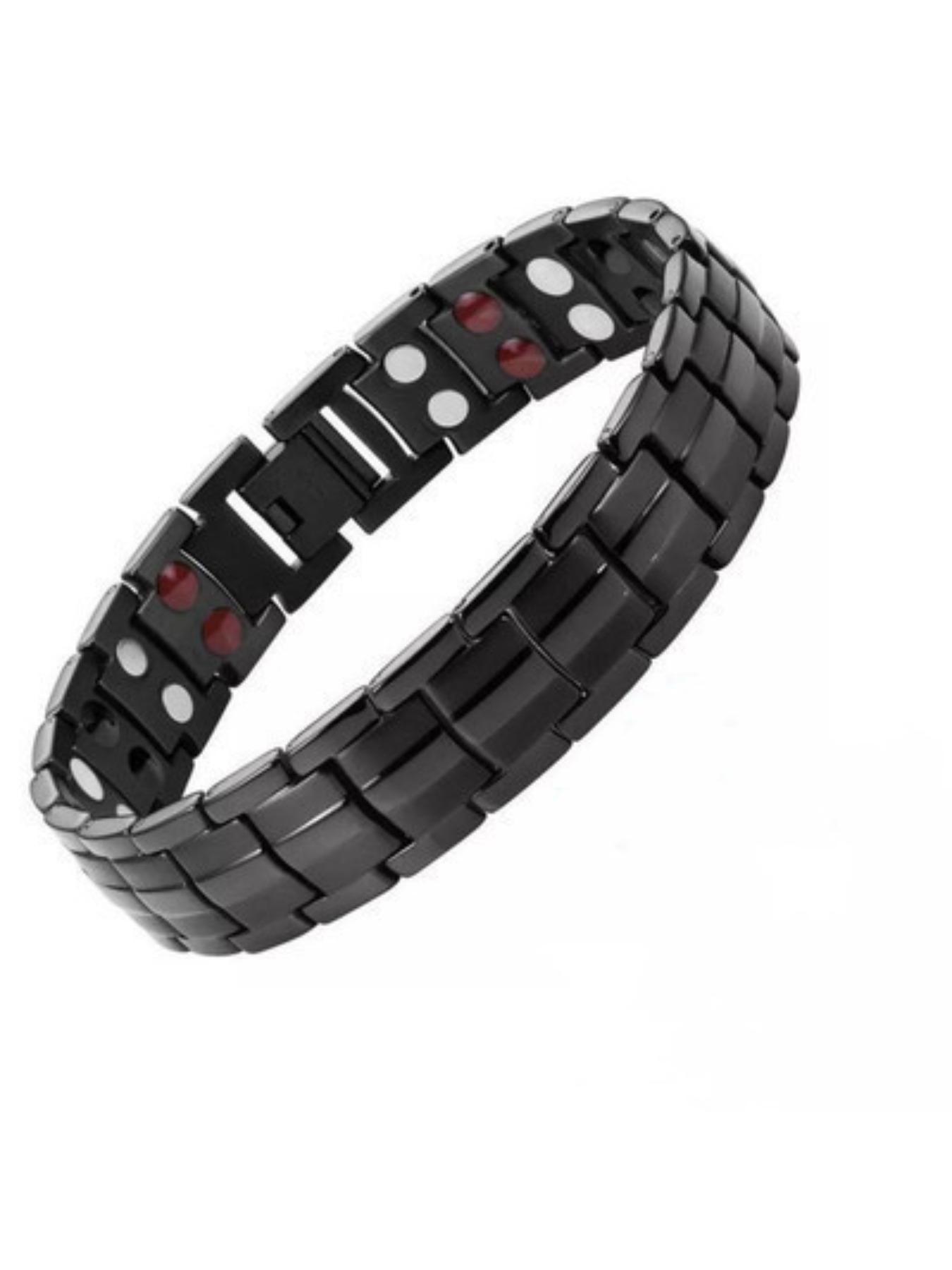 New European and American detachable double-row magnetic stone bracelets for men and women, 15mm couple bracelets