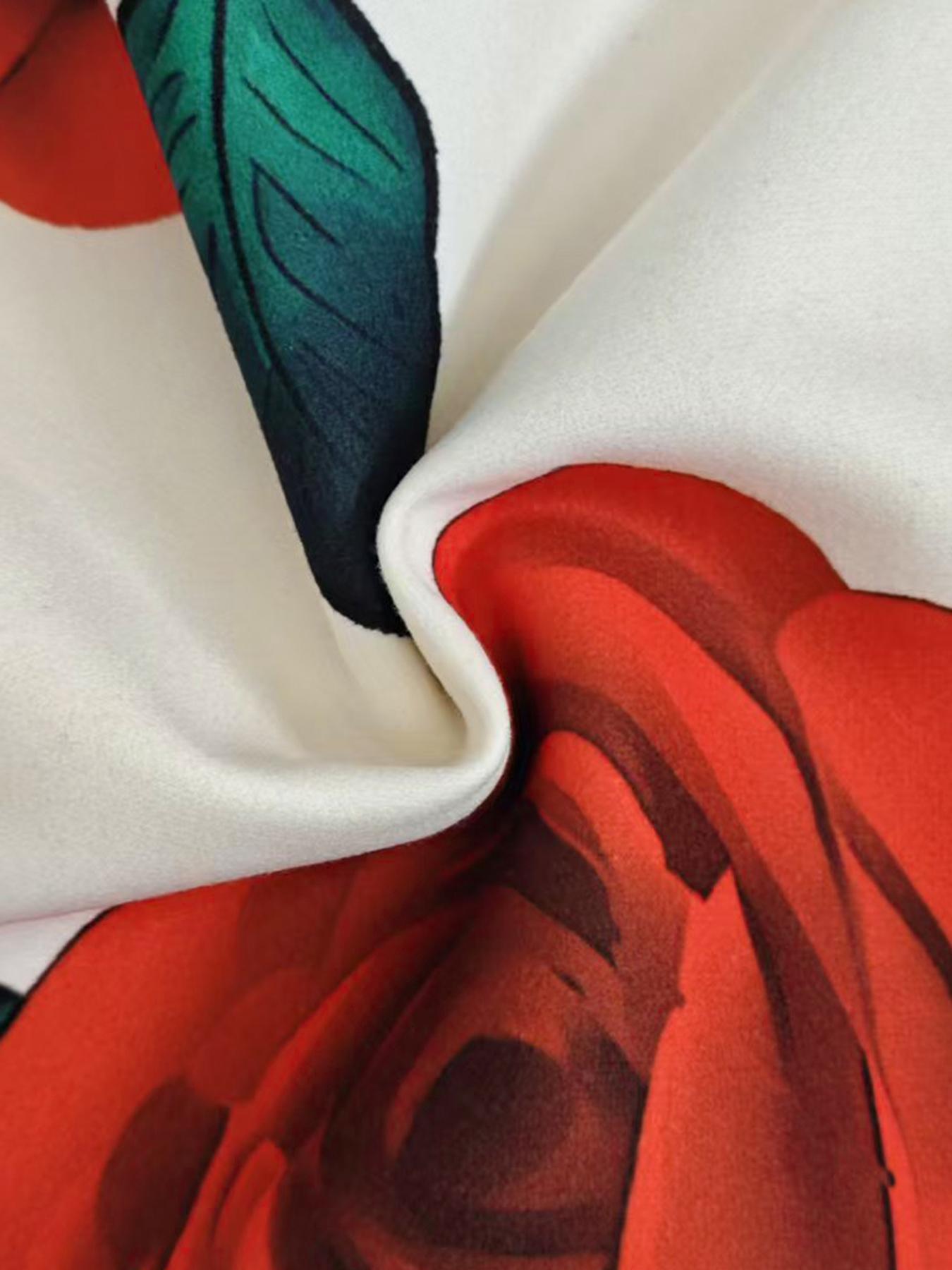 Women's Loose Wide Leg Floral Printed Casual Pants, Elegant Comfortable High Waist Lounge Wear, Perfect for Daily & Relaxing at Home