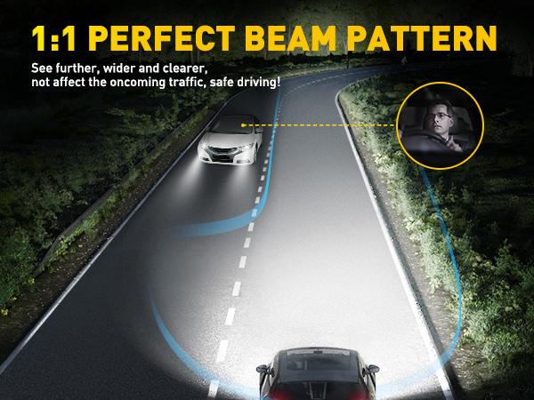 AUXITO H13/9008 LED Bulbs, 900% Brighter 120W 30000LM Per Set, 6500K Cool White H13 LED Bulbs, Plug-N-Play Halogen Replace H13 Bulbs, Canbus Ready, Pack of 2