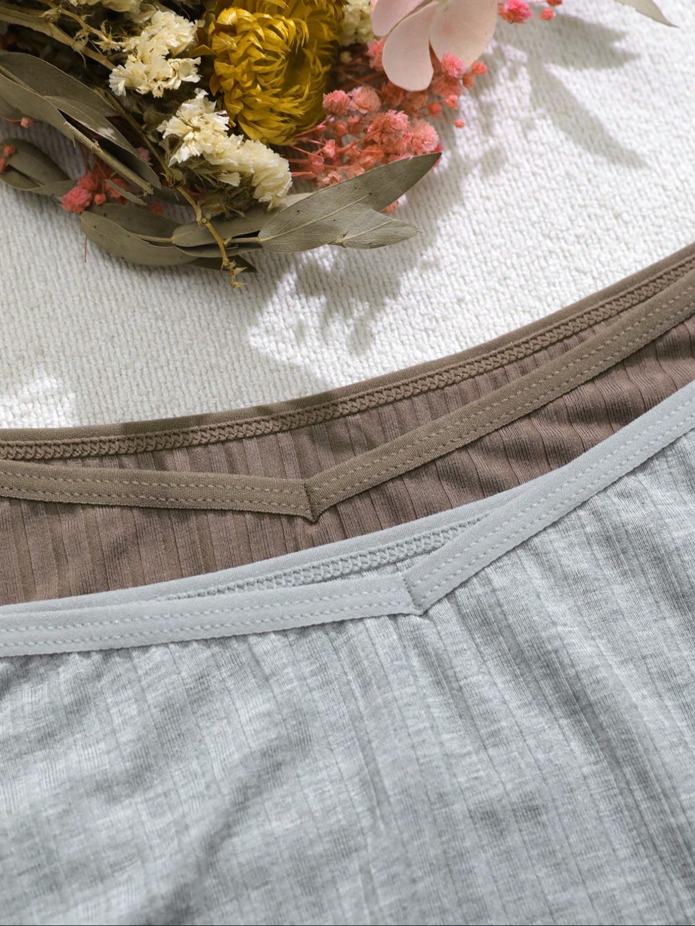 Women's Comfortable Breathable Triangle Panties, Fitted Knicker, 7-Pack Simple Design Underwear, Soft & Lightweight Ladies' Briefs for Daily Wear