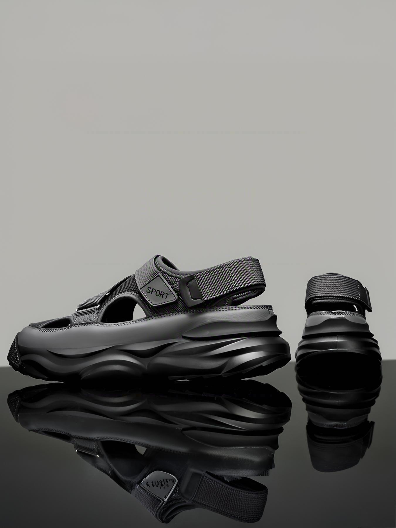 Men's Outdoor Sandals, Breathable Hollow Out Slip-On Shoes, Non-Slip Design, Ideal for Beach & Casual Wear, Comfortable Summer Footwear