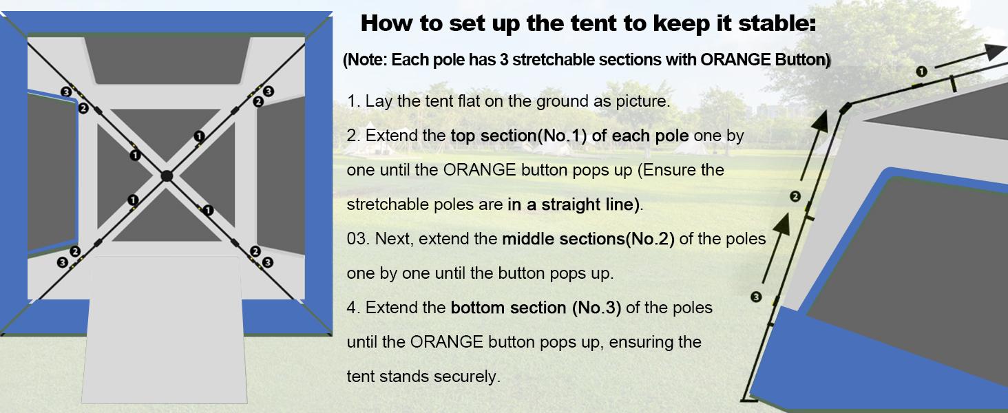Lilypelle SUV Tent Car Tailgate Tent with Porch for Camping, 6-8 Person 10' x 10' Car Camping Tent, 6' x 7' Screen Room Vestibule Awning Porch